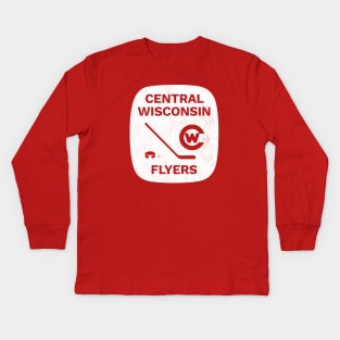DEFUNCT - Central Wisconsin Flyers Hockey Kids Long Sleeve T-Shirt